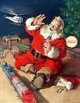 1962 magazine ad featuring the Coca-Cola Santa