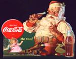 1936 Coca-Cola Santa cardboard store display